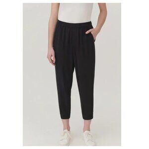 CUYANA Black Silk Joggers